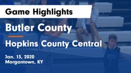 Butler County  vs Hopkins County Central  Game Highlights - Jan. 13, 2020