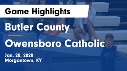 Butler County  vs Owensboro Catholic Game Highlights - Jan. 20, 2020