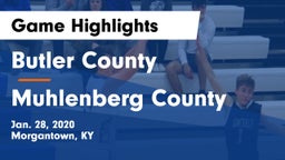Butler County  vs Muhlenberg County  Game Highlights - Jan. 28, 2020