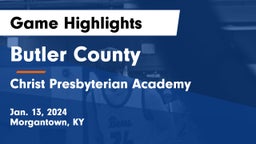 Butler County  vs Christ Presbyterian Academy Game Highlights - Jan. 13, 2024