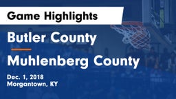 Butler County  vs Muhlenberg County  Game Highlights - Dec. 1, 2018