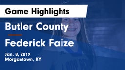 Butler County  vs Federick Faize Game Highlights - Jan. 8, 2019
