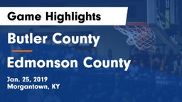 Butler County  vs Edmonson County Game Highlights - Jan. 25, 2019
