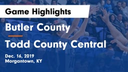 Butler County  vs Todd County Central Game Highlights - Dec. 16, 2019
