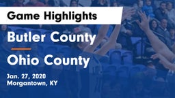 Butler County  vs Ohio County Game Highlights - Jan. 27, 2020