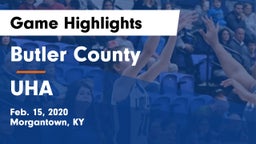 Butler County  vs UHA Game Highlights - Feb. 15, 2020