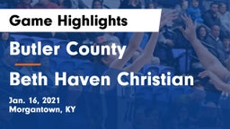 Butler County  vs Beth Haven Christian Game Highlights - Jan. 16, 2021