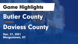 Butler County  vs Daviess County  Game Highlights - Dec. 21, 2021