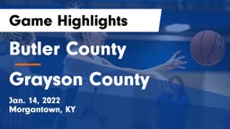 Butler County  vs Grayson County  Game Highlights - Jan. 14, 2022