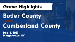 Butler County  vs Cumberland County  Game Highlights - Dec. 1, 2023