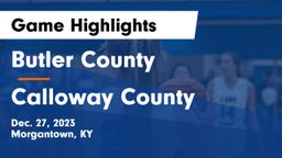 Butler County  vs Calloway County  Game Highlights - Dec. 27, 2023