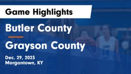 Butler County  vs Grayson County  Game Highlights - Dec. 29, 2023