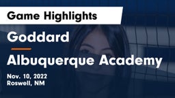 Goddard  vs Albuquerque Academy  Game Highlights - Nov. 10, 2022
