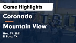 Coronado  vs Mountain View  Game Highlights - Nov. 23, 2021