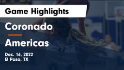 Coronado  vs Americas  Game Highlights - Dec. 16, 2022