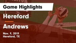 Hereford  vs Andrews  Game Highlights - Nov. 9, 2019