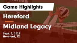 Hereford  vs Midland Legacy  Game Highlights - Sept. 3, 2022