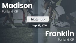 Matchup: Madison  vs. Franklin  2016