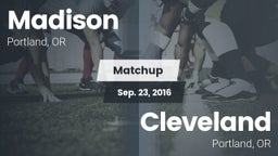 Matchup: Madison  vs. Cleveland  2016