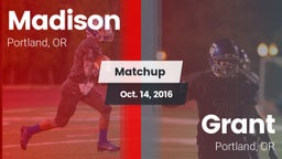 Matchup: Madison  vs. Grant  2016