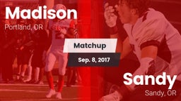 Matchup: Madison  vs. Sandy  2017