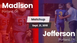 Matchup: Madison  vs. Jefferson  2018