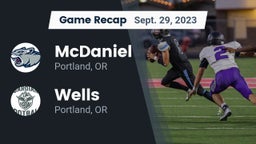 Recap: McDaniel  vs. Wells  2023