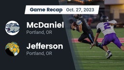 Recap: McDaniel  vs. Jefferson  2023