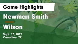 Newman Smith  vs Wilson  Game Highlights - Sept. 17, 2019