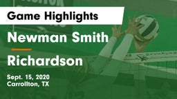 Newman Smith  vs Richardson  Game Highlights - Sept. 15, 2020