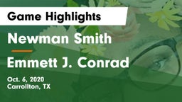 Newman Smith  vs Emmett J. Conrad  Game Highlights - Oct. 6, 2020