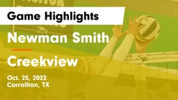 Newman Smith  vs Creekview  Game Highlights - Oct. 25, 2022