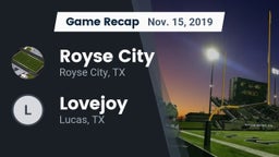 Recap: Royse City  vs. Lovejoy  2019