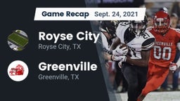 Recap: Royse City  vs. Greenville  2021