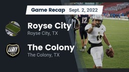 Recap: Royse City  vs. The Colony  2022
