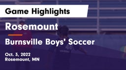Rosemount  vs Burnsville  Boys' Soccer Game Highlights - Oct. 3, 2022