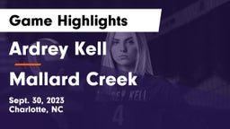Ardrey Kell  vs Mallard Creek  Game Highlights - Sept. 30, 2023