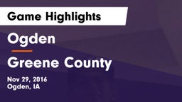 Ogden  vs Greene County  Game Highlights - Nov 29, 2016