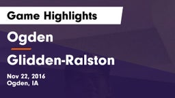 Ogden  vs Glidden-Ralston  Game Highlights - Nov 22, 2016