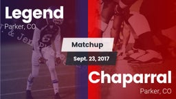 Matchup: Legend  vs. Chaparral  2017