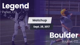 Matchup: Legend  vs. Boulder  2017