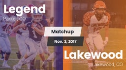 Matchup: Legend  vs. Lakewood  2017