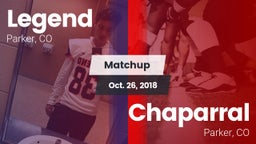 Matchup: Legend  vs. Chaparral  2018