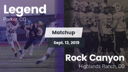 Matchup: Legend  vs. Rock Canyon  2019