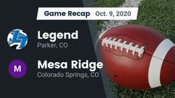 Recap: Legend  vs. Mesa Ridge  2020