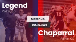 Matchup: Legend  vs. Chaparral  2020