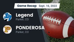 Recap: Legend  vs. PONDEROSA  2022