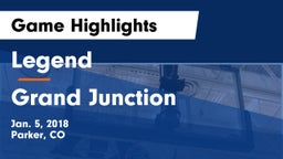 Legend  vs Grand Junction  Game Highlights - Jan. 5, 2018