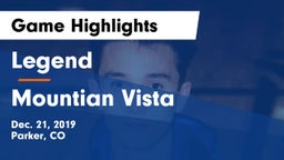 Legend  vs Mountian Vista Game Highlights - Dec. 21, 2019