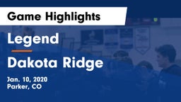 Legend  vs Dakota Ridge  Game Highlights - Jan. 10, 2020
